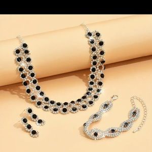 3 pc necklace earrings and bracelet set